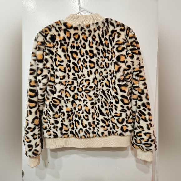 ✨️CHASER LEOPARD PRINT FULL ZIP BOMBER JACKET SZ S✨️ - Picture 3 of 8